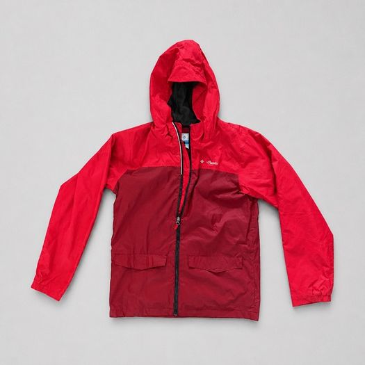 Columbia Sportswear red hooded jacket in size Large.