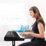 61 Key Electronic Keyboard Piano with Music Stand, Digital Piano Bench, Lighted Keyboard, Music Keyboard with Headphones for Beginner, MP3/Recorder/Bluetooth, Music Keyboard Image 2