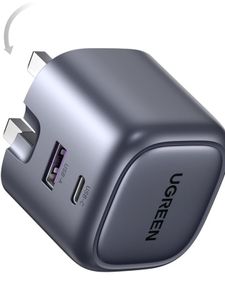 USB C Charger PD 35W USB C Plug Nexode 2-Port Compact Fast Charger Plug Foldable GaN Charger Compatible with iPhone 16/15/14/13/12, Galaxy S10-S24 Series, Pixel 9/8/7/6, MacBook Air M1/M2