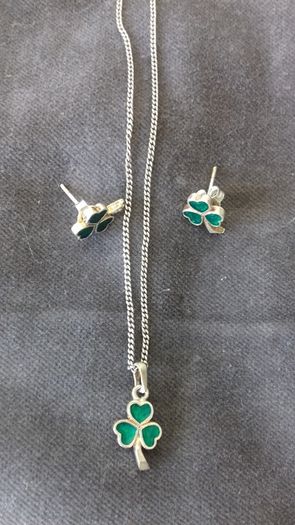 Pendant and earrings