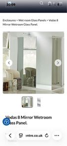 New 1000 x 1900 mirrored wetroom panel
