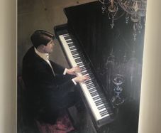 Large oil on canvas "Piano "Roy Edwards fine Arts collection