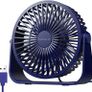 USB Desk Fan, 3 Speeds Adjustable Strong Wind Table Fan, 360 Degree Rotation Mini Personal Fan 6 Inches Portable Cooling Fan for Desktop Office Home Bedroom Car Outdoor Camping MULTIPLE COLOURS AVAILABLE (FREE POSTAGE) Image 3
