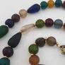 Antique African Style Mix MultiColor Glass Beads Necklace Image 2