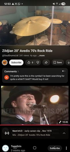 WANTED - 20 inch Zildjian A ride