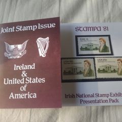Very rare - Joint Irish and USA release of James Hoban stamp 1981 presentation pack limited edition 3 stamp pack