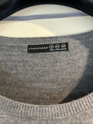 Grey knitted jumper dress 14