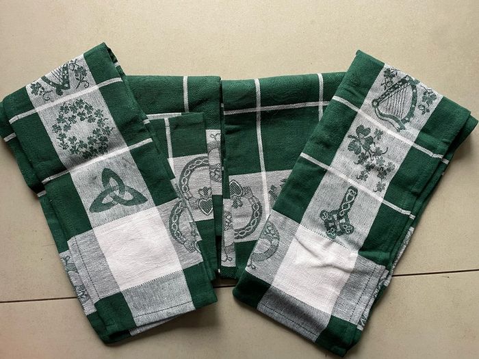 Irish tea towels from Irish Loom Linen Union fabric Brand new
