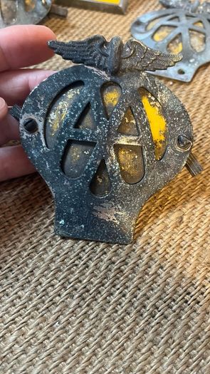 4 Vintage AA Badges