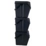 BRAND NEW Set of 3 recycling cubes with capacity of 75 litres of compartment in black color Image 4