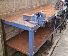 Steel work bench