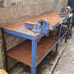 Steel work bench