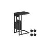 Side Table C-Shape with Storage Bag Cream White Image 2