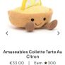 New JELLYCAT Fleurette Tarte Aux Fraises and Collette Tarte Au Citron Pair Image 7