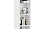 Tall Bookcase 6 Tiers White