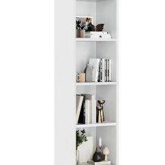 Tall Bookcase 6 Tiers White