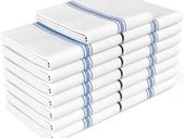 Tea Towel Set- 15 Pack White Kitchen Towels 100 Natural Cotton Dish Catering Towels Soft and Absorbent Flour Sack Towels makes them Great Bar Cloth Towels