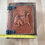 wooden wood book case storage case gift present box embossed Don Quixote Image 7
