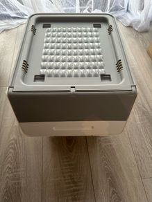 Stackable Storage Boxes on Wheels with Front Lid Plastic Storage Containers