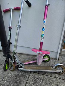 scooters and pogo stick