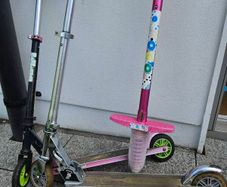 scooters and pogo stick