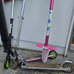 scooters and pogo stick
