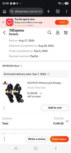 Motorcycle Kneepad SCOYCO K17