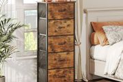 Chest of Drawers, 5 Drawer Tall Dresser, Fabric Dresser for Bedroom Closet Entryway Hallway Nursery Bedside
