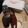 As new in box size 4 brown leather with bow tie also Image 3