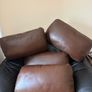 x4 Brown leather cushions 30x55cm Image 7