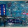 Large Original Painting Contemporary Art Poolbeg Chimneys Modern Irish abstract art Framed Image 2