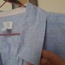 Fab Blue Sigrid Olsen Linen Shirt Sz Xl 3f Image 3