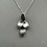 silver petal necklace Image 2
