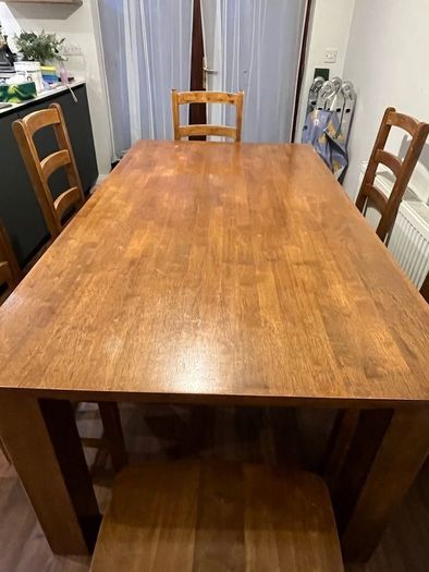 Hardwood Dining Table and 6 Chairs OPEN TO OFFERS
