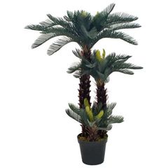Artificial Plant Cycas Palm with Pot Green 125 cm