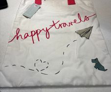 Brand New Radley "Hapoy Travels " White and Pink Tote Bag