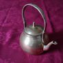 Vintage Solid Brass Decorative Small Tea Pot Ornament With Lid Image 2