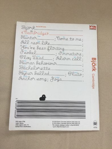Bjork Cambridge dvd rare pop