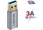 Cabletime Aluminum Alloy USB 3.1 Gen 2 (10 Gbps) Type-C (Female) to Type-A (Male) 60W Premium Adapter Convertor (Brand New/Warranty)
