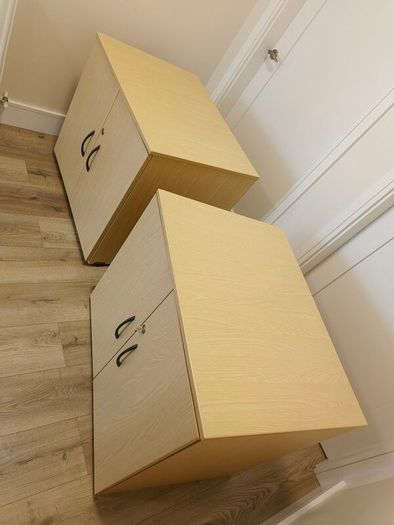 2 Sturdy Lockable Storage Cabinets  Excellent Condition