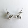 Vintage Sterling Silver 925 Round CZ Stud Earrings 1,79g Image 10