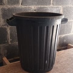 55L Black Waste Bin