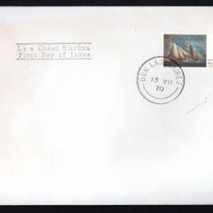 1970 Ireland Royal Cork Yacht Club (250th Anniversary) Commemorative Stamp Plain First Day Cover (FDC) with Dun Laoghaire cancel