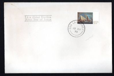 1970 Ireland Royal Cork Yacht Club (250th Anniversary) Commemorative Stamp Plain First Day Cover (FDC) with Dun Laoghaire cancel