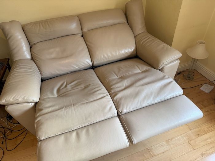 Cream leather couches for sale