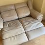 Cream leather couches for sale Image 4