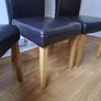Set of 4 Chocolate Brown Dining Chairs Image 5