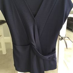 Ladies Navy short sleeved Top from Next. Size 8