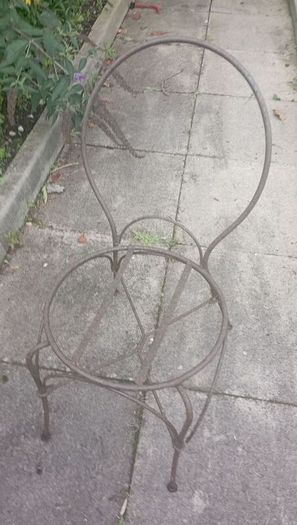 Vintage iron chair frame