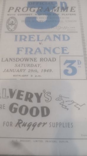 Rare Irish Rugby Programmes